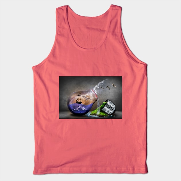 Broken Bulb Artwork Tank Top by Divan